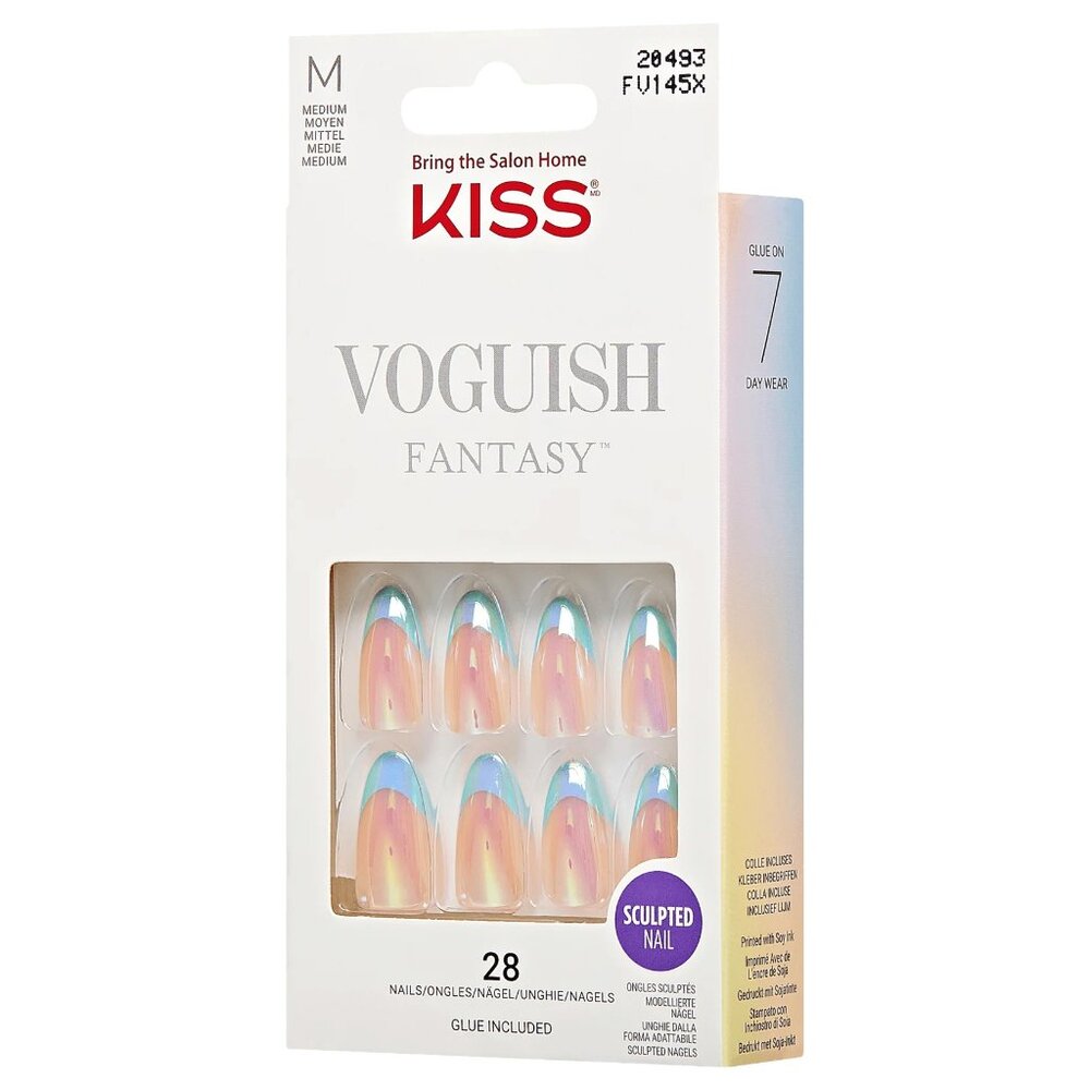 KISS Voguish Fantasy Nails Medium Length - Hot Interest